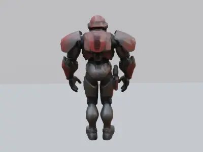 Soviet Sci-Fi militar characters pack 3D model