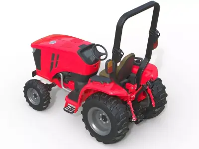 Compact Utility Tractor Low-poly 3D model
