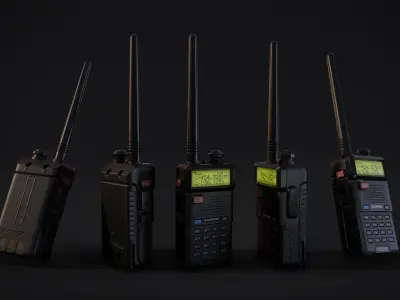 Baofeng UV-5R Walkie Talkie Radio Low-poly 3D model