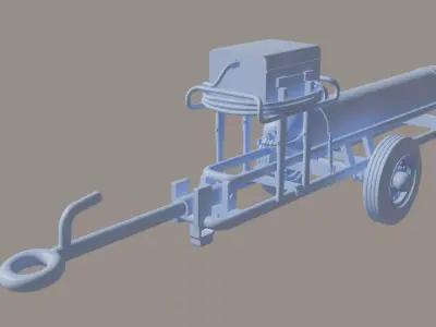 RAF Nitrogen Trolley Single Bottle 3D print model