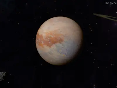 Saturn Moon Titan Volumetric Atmosphere For Blender 3D model