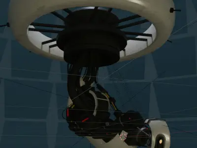 GLaDOS with Turrets 3D model