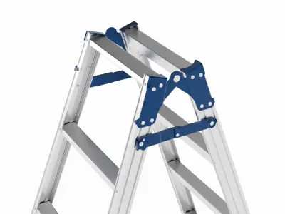 Folding Extension Ladder 3D model