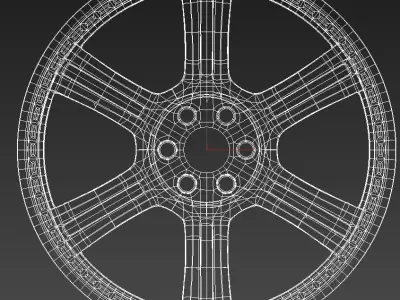 Car rim 9 Low-poly 3D model