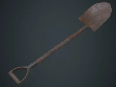Shovel 1C Low-poly 3D model