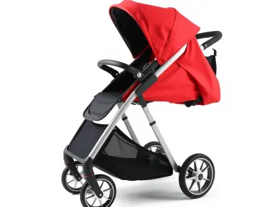 Sporty Stroller Aerodynamic Design Model Pack Low-poly 3D model