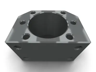 DSG20H square metal block 3D model