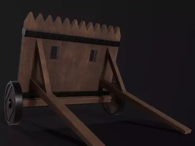 Siege Shield PBR Low-poly 3D model