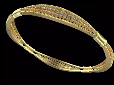 MB03 Ledies Diamond Bangle 3D print model