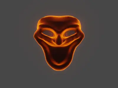Creepy Horror Mask or Face 3D model