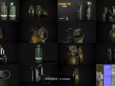 GRENADE smoke 3D Model Pack