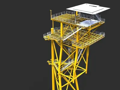 Lean to platform Free 3D model