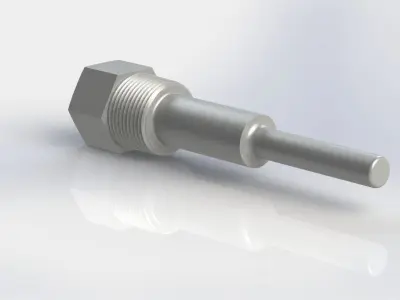 Ashcroft Threaded Stepped Thermowells Free 3D model