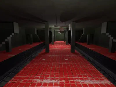 Metro Station Low-poly 3D model get