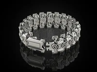 Mechanic Military Bracelet 3D print model