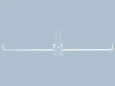 Airplane Model plane flying in sky Low-poly 3D model