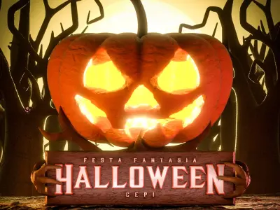 Halloween Pumpkin 3D model shop