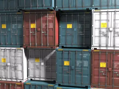 Shipping Container Low-poly 3D model get