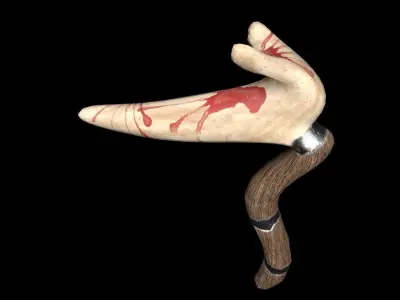 Hunting tomahawk Low-poly 3D model