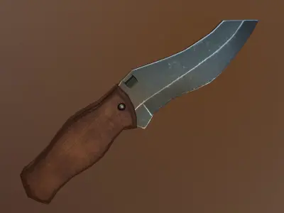 Game Ready Realistic Low Poly Combat Knife Low-poly 3D model
