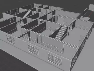 Atmospheric House Asset Pack Base mesh Free 3D model