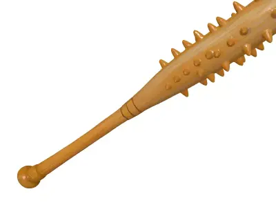 Realistic Spiked Wooden Club 3D Model Low-poly 3D model