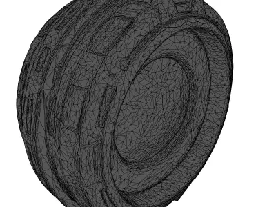 Futuristic Power Core with Glowing Rings 3D model