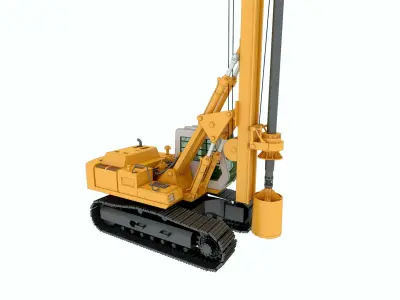 Rotating drill 3D model