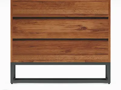 Logan Industrial 3-drawer Dresser by West Elm 3D model
