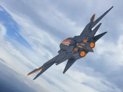 Sci Fi Fighter Jet 3D model