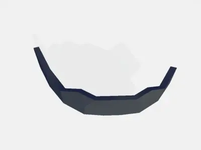 Asymmetric Band Rear Low-poly 3D model