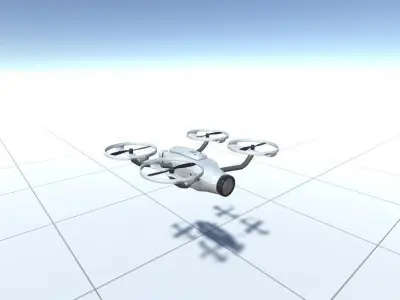 Drone flying in sky Low-poly 3D model buy