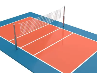 Volleyball Court 04 3D model