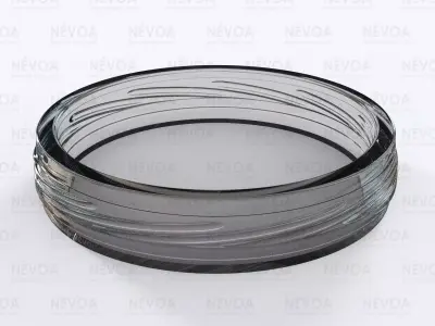 Glass finish - GME 25 01 - 51 mm - Press On vacuum seal finish 3D model