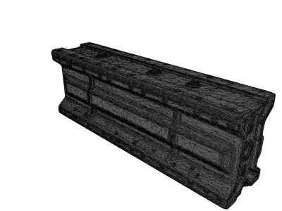 Rusted Industrial Modular Beam 3D model