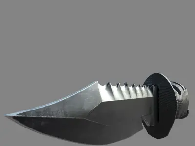 knife Low-poly 3D model 8