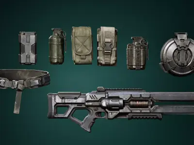 Sci-fi props Darius 3D model