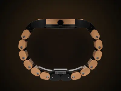 Watch Wood Waidzeit Low-poly 3D model