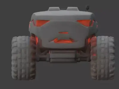  Volcanic Magma Brass Era Runabout 3D Model Low-poly 3D model