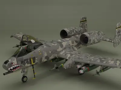 Fairchild Republic A-10 Thunderbolt II 3D model buy