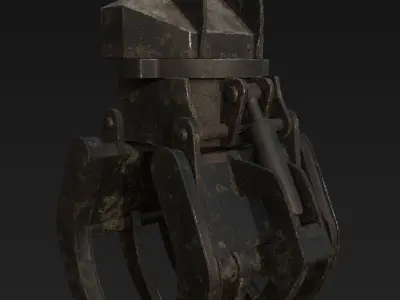 Construction Grapple Claw HighPoly 3D model