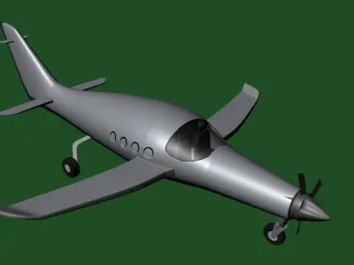 Aircraft plane Low-poly 3D model