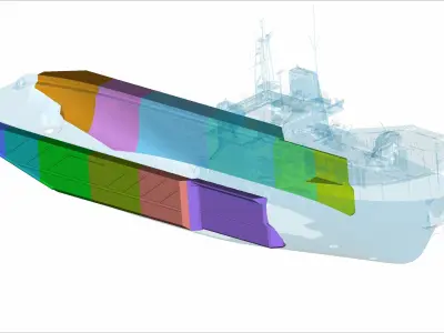 Hull widening for Seabex One  Kreuz Installer 3D print model