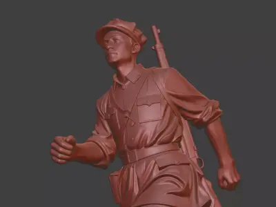 Military sculpture warrior  military battle war hero  soldier 3D print model order