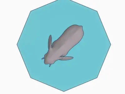 The Elephant on cube 3D model
