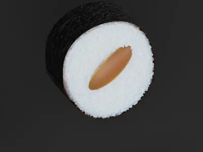 Sushi roll 3D model purchase