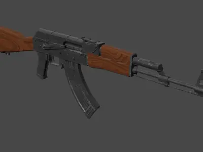 Ak-47 ak - rifle Low-poly 3D model