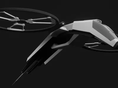 High-Performance Drone Model - Perfect for Aerial Enthusiasts Low-poly 3D model