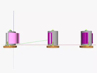 Shielded Savonius wind energy harvester 3D model