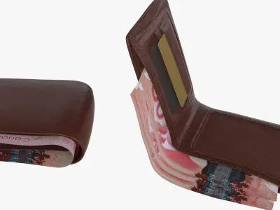 Canada 50 Dollar Wallet Money Purse 3D model
